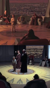 Jedi Council chamber in The Phantom Menace