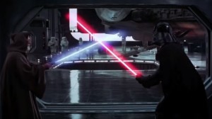 Obi-Wan Kenobi versus Darth Vader on the Death Star