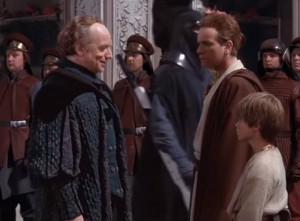 Newly elected Chancellor Palpatine meets Anakin Skywalker for the first time in 'Star Wars: Episode I, The Phantom Menace'