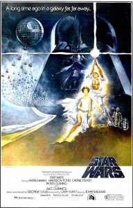 The original poster for 'Star Wars', without an episode number.